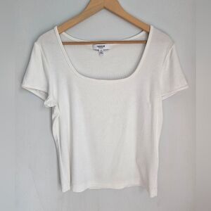 TOBOGGAN White Scoop Neck Top
